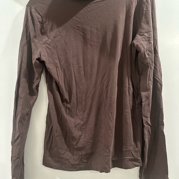 J. Crew Brown Long Sleeve relaxed turtleneck - Picture 2 of 4